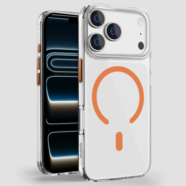 ZEENICS Clear Xtreme Apple iPhone 17 Pro Max MagSafe Case with 8ft Drop Tested - Orange